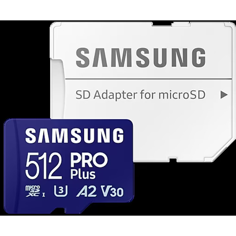 Samsung Atmiņas karte Samsung Pro Plus microSD 512GB ar SD adapteri (2023)