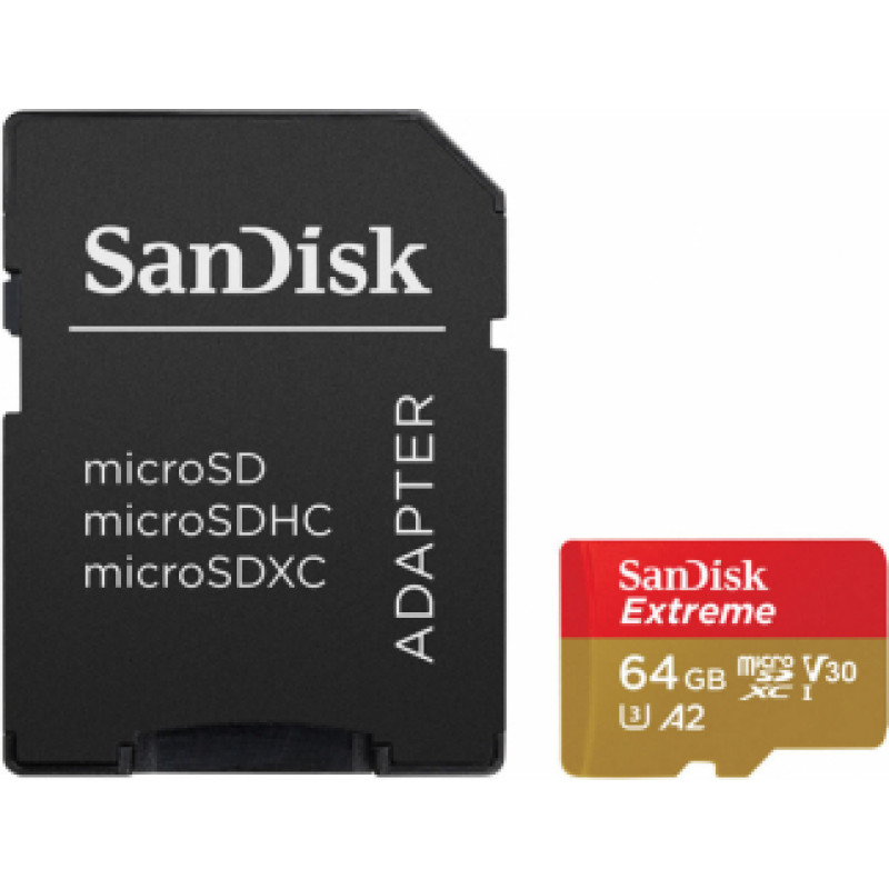 Sandisk Extreme 64GB microSDXC + Adapter