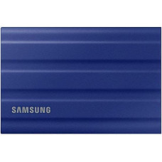 Samsung T7 Shield Ext SSD 2000 GB USB-C blue 1050/1000 MB/s 3 yrs, included USB Type C-to-C and Type C-to-A cables, Rugged storage featuring IP65 rated dust and water resistance and up to 3-meter drop resistant