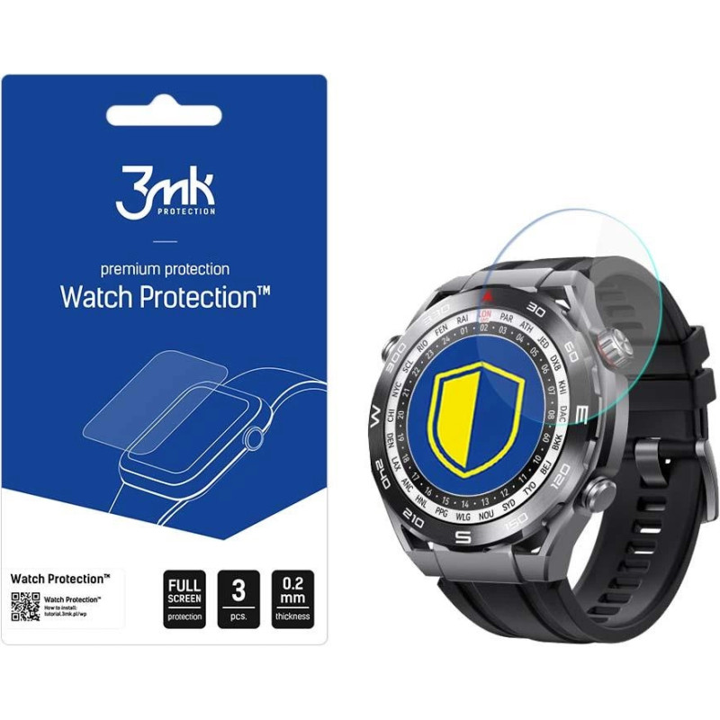 3Mk Protection Szkło hybrydowe 3mk Watch Protection™ v. FlexibleGlass Lite na Huawei Watch Ultimate