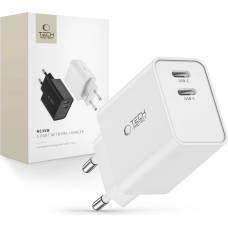 Tech-Protect C35W mains charger 2x USB-C PD 35W - white