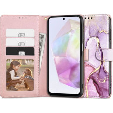 Tech-Protect Wallet case for Samsung Galaxy A35 5G - pink marble