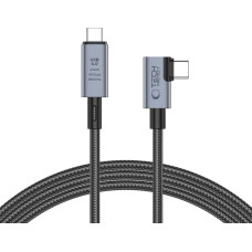 Tech-Protect UltraBoost Max L USB-C 4.0 (straight) / USB-C 4.0 (angled) PD cable 240W 8K 40Gbps 1.5m - gray