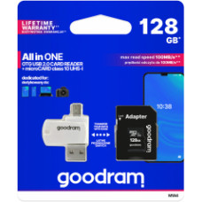 Goodram MicroSDXC 128GB Class 10 UHS I + Card reader + adapter