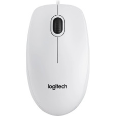 Logitech B100 Corded Mouse - WHITE - USB - B2B