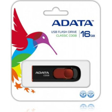 Adata MEMORY DRIVE FLASH USB2 16GB/BLACK/RED AC008-16G-RKD A-DATA