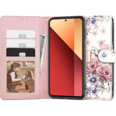 Tech-Protect Wallet case for Xiaomi Redmi Note 13 Pro 4G / LTE - pink flowers