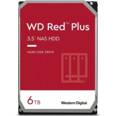 Western Digital HDD|WESTERN DIGITAL|Red Plus|6TB|SATA|256 MB|5400 rpm|3,5