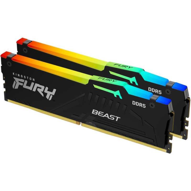 Kingston DRAM 64GB 6000MT/s DDR5 CL36 DIMM (Kit of 2) FURY Beast RGB EXPO EAN: 740617331882