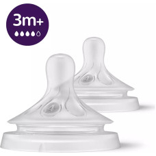 Philips Avent Natural Response pudeļu silikona knupīši, vidēja plūsma, 3m+ (2 gab.) - SCY964/02