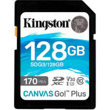 Kingston 128GB SDXC Canvas Go Plus 170R C10 UHS-I U3 V30, EAN: 740617301458