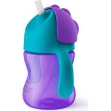 Philips Avent Krūzīte ar elastīgu salmiņu, 200 ml, 9M+, lillā - SCF796/02