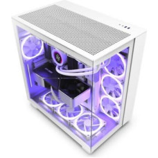 Nzxt Case|NZXT|H9 FLOW|MidiTower|Case product features Transparent panel|Not included|ATX|MicroATX|MiniITX|Colour White|CM-H91FW-01