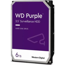 Western Digital HDD Video Surveillance WD Purple 6TB CMR, 3.5'', 256MB, SATA 6Gbps, TBW: 180