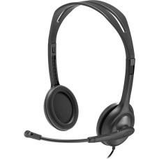 Logitech H111 Corded Stereo Headset - BLACK - 3.5 MM