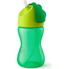 Philips Avent Krūzīte ar elastīgu salmiņu, 300 ml, 12M+, zaļa - SCF798/01