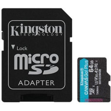 Kingston 64GB microSDXC Canvas Go Plus 170R A2 U3 V30 Card + ADP, EAN: 740617301045