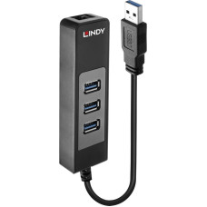 Lindy I/O HUB USB3 & LAN ADAPTER/43176 LINDY