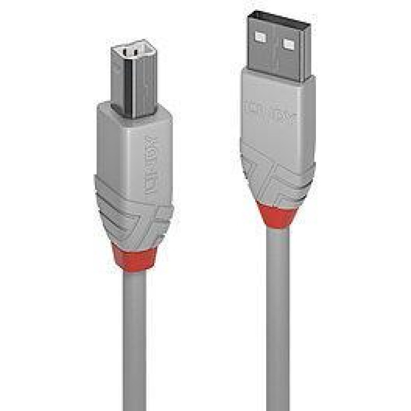 Lindy CABLE USB2 A-B 5M/ANTHRA GREY 36685 LINDY