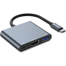 Tech-Protect HUB Tech-Protect V1 3in1 USB-C - USB-A 3.0 / USB-C PD 100W / HDMI 4K 30Hz - gray