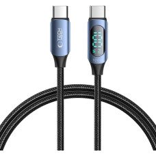 Tech-Protect UltraBoost cable with LED display USB-C / USB-C PD 100W 5A 1m - blue