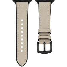 Connect Watch 38/40/41mm Silicone patch Leather Watch Strap (132mm M/L) White