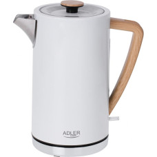 Adler Kettle AD 1347w	 Electric, 2200 W, 1.5 L, Stainless steel, 360° rotational base, White