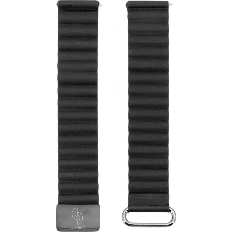 Connect 22mm Cortical back buckle magnetic suction Watch Straps (130mm M/L) Black