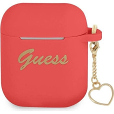 Guess Apple  AirPods 1/2 Silicone Charm Heart Collection Red