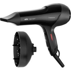 Braun Hair Dryer HD785 Satin Hair 7 SensoDryer 2000 W, Number of temperature settings 4, Ionic function, Diffuser nozzle, Black