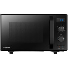 Toshiba Sda 3-in-1 Microwave Oven with Grill and Combination Hob, 23 Litres, Rotating Plate with Storage, Timer, Built-in LED Lights, 900 W, Grill 1050 W, Pizza Programme, Black