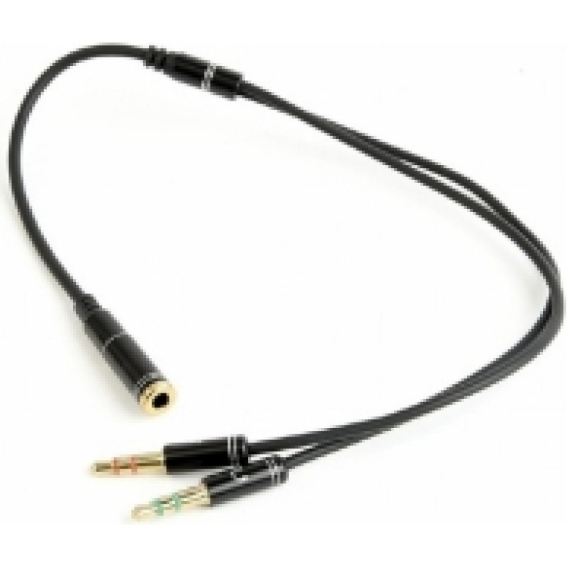 Gembird 2 x 3.5mm Combo Male - 3.5mm Mic/Audio Metal