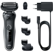 Braun Shaver 51-W1500s	 Operating time (max) 50 min, Wet&Dry, Black/White