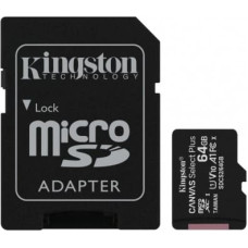 Kingston 64GB micSDXC Canvas Select Plus 100R A1 C10 Card + ADP, EAN: 740617298697