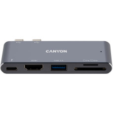 Canyon hub DS-5 5in1 Thunderbolt 3 4k Space Grey