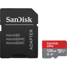 Sandisk Ultra microSDXC 128GB + SD Adapter 140MB/s  A1 Class 10 UHS-I, EAN: 619659200558