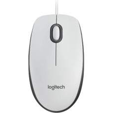 Logitech M100 Corded Mouse-WHITE