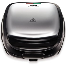 Tefal SW342D38 Sandwich Maker, Black/Stainless Steel