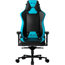 Lorgar Base 311, Gaming chair, PU eco-leather, 1.8 mm metal frame, multiblock mechanism, 4D armrests, 5 Star aluminium base, Class-4 gas lift, 75mm PU casters, Black + blue