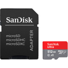 Sandisk Ultra microSDXC 512GB + SD Adapter 150MB/s  A1 Class 10 UHS-I, EAN: 619659200572