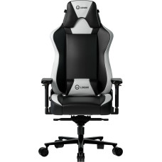 Lorgar Base 311, Gaming chair, PU eco-leather, 1.8 mm metal frame, multiblock mechanism, 4D armrests, 5 Star aluminium base, Class-4 gas lift, 75mm PU casters, Black + white